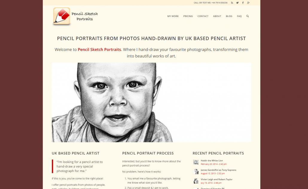 Pencil Sketch Portraits Website