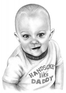 Pencil Drawing of Baby Boy