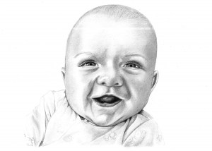 Pencil Portrait of Baby