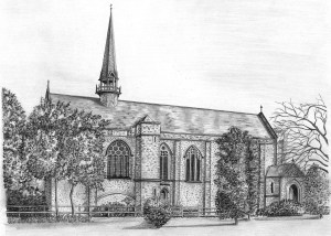 Pencil Drawing of the Chapel at Ripley St Thomas