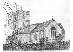 Pencil Sketch of Church
