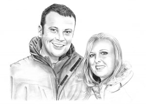 Pencil Portrait of Couple