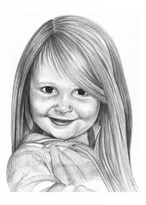 Portrait Drawing of Girl