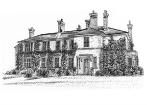 Pencil Drawing of House