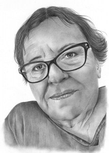 Pencil Portrait of Mature Woman