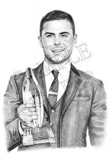 Pencil Portrait of Zac Efron 2